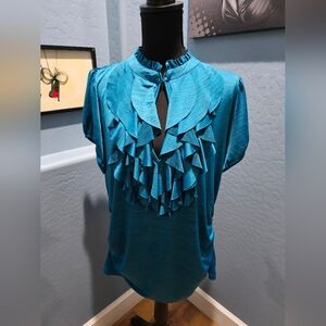 Elegant Blue Women's Top